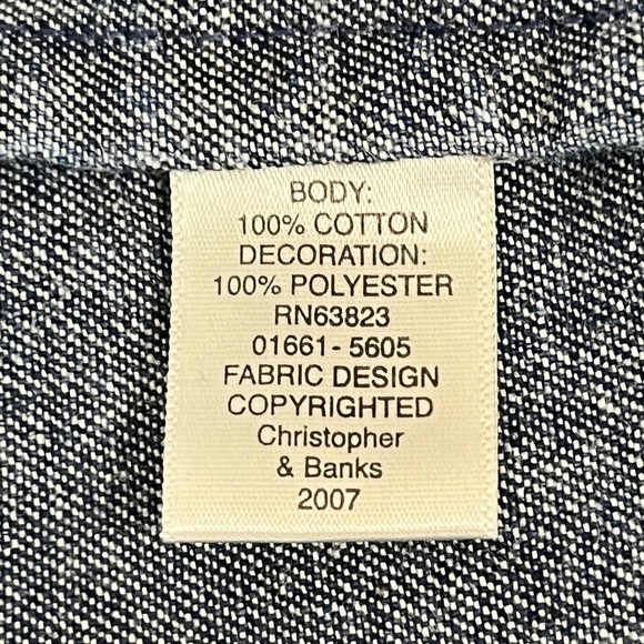 Denim Embroidered Y2K Christmas Vest Size Medium - Picture 6 of 9